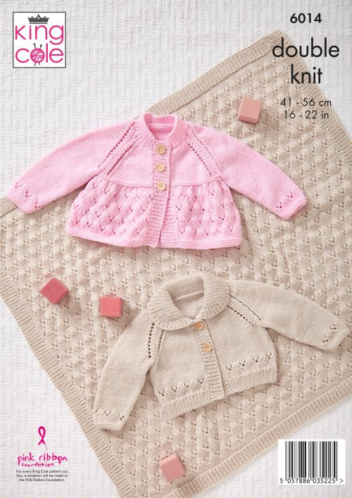 King Cole Pattern Jacket, Cardigans and Blanket: Knitted in King Cole Comfort Baby DK 6014