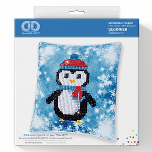 Diamond Dotz - Diamond Painting Kit - Cushion - Christmas Penguin
