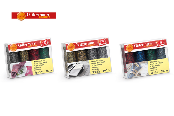 Gutermann Sewing Thread Sets: Sparkly: 4 x 100m
