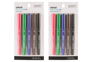 Cricut Infusible Ink Pens - Packs of 5 - 0.4mm & 1mm - Brights/Basics