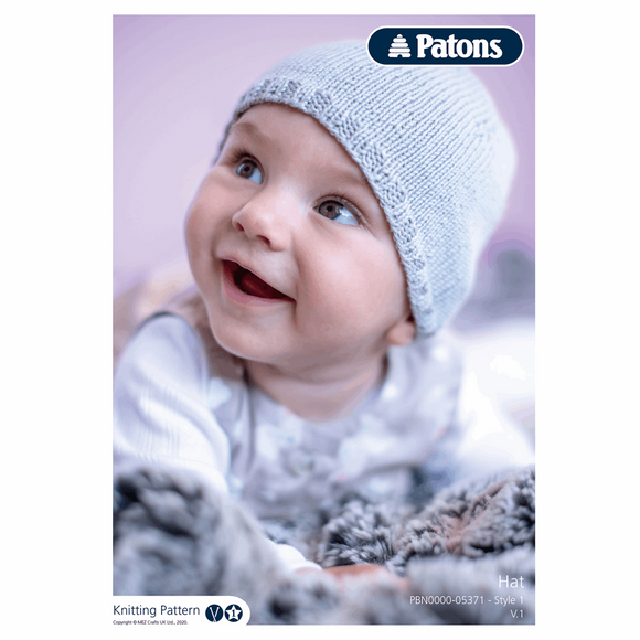 Patons Knitting Pattern Baby Hat - Cotton Bamboo - Easy