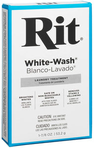 Rit Powder White Wash - 53.2g - Brightens Whites Removes Stains Laundry
