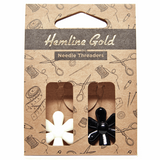 Hemline Gold Needle Threader - Flower - 2 Pieces
