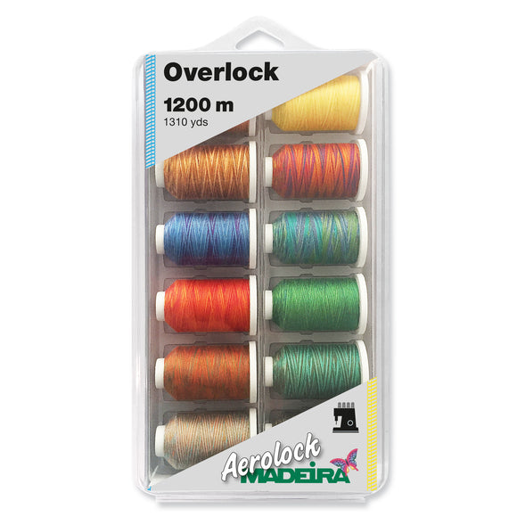 Madeira Overlock Box: Aerolock No.125: 12 x 1,200m: Variegated
