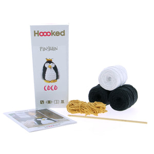 Hoooked Crochet Kit Penguin Coco - Recycled Yarn Toy