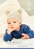 King Cole Baby Aran Knitting Patterns Book 2 - 34 Items - Jackets Booties Hats