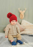 King Cole Baby Aran Knitting Patterns Book 2 - 34 Items - Jackets Booties Hats