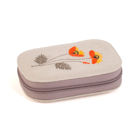 HobbyGift Sewing Kit - Zip Case - Embroidered - Wildflowers