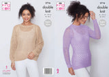 King Cole Knitting PatternSlimfit & Slouchy Sweaters: Knitted in Cotton Top DK - 5716