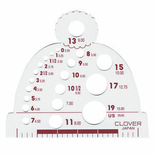 Clover Knitting Needle Gauge - Hat Shape