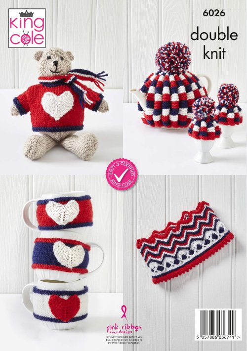 King Cole Pattern Accessories Knitted in Merino Blend DK 6026