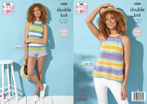King Cole Knitting Pattern Double Knit Tropical Beaches DK - Tops 5888