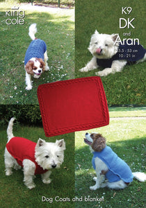 King Cole Knitting Pattern - K9 Dog Coats/Blanket DK