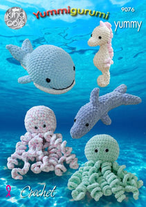 King Cole Crochet Pattern 9076 - Ocean Toys