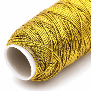 Hemline Shirring Elastic: 20m x 0.75mm: Gold