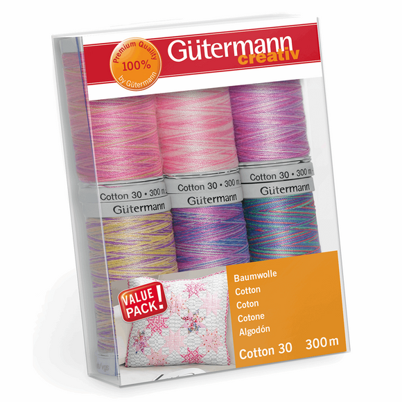 Gutermann Thread Set: Cotton No. 30 - 6 x 300m