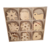 Wooden Christmas Ornaments, Plain for Decorating - Pack of 72