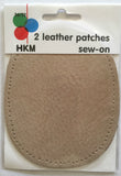 HKM Leather Elbow Patches x2 Oval 