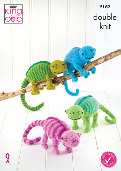 King Cole Pattern Chameleons Knitted in Big Value DK 50g 9162
