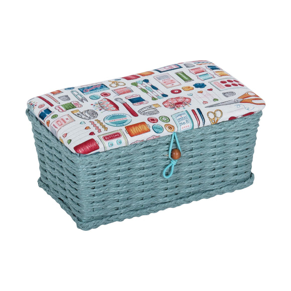 HobbyGift Sewing Box (S): Wicker Basket: Sewing Notions