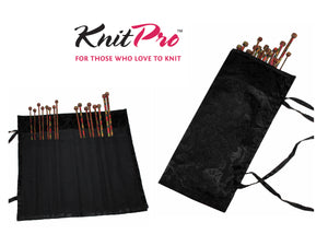 KnitPro Black Knitting Needle Wrap Around Storage Cases - All Sizes: 25cm - 40cm