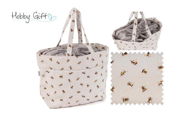 HobbyGift Craft Bag: Drawstring: Bee