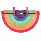 HobbyGift Wicker Sewing Box - Twin Lid - Rainbow