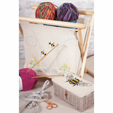 HobbyGift Knit Sew Bag - Applique Linen Bee Design