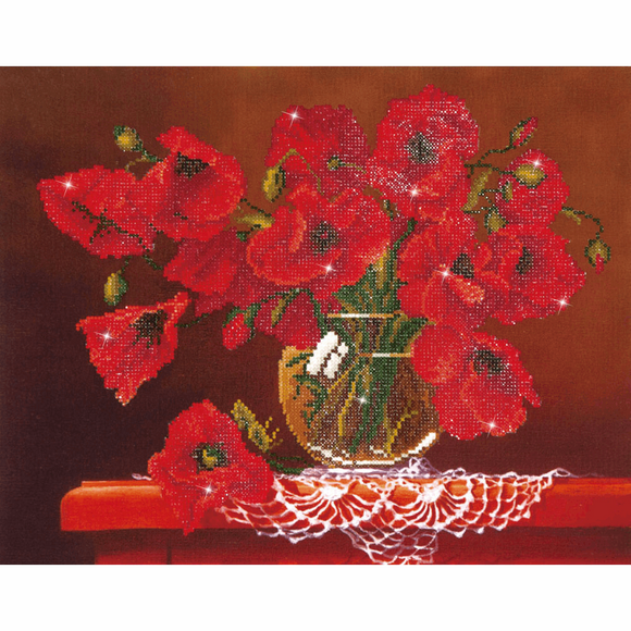 Diamond Dotz - Diamond Painting Kit - Red Poppies