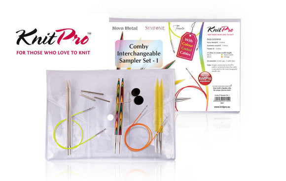KnitPro Comby Interchangeable Knitting Sampler Set 1 - Nova, Symfonie, Trendz