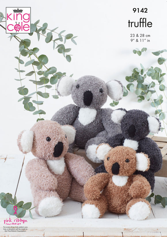 King Cole Knitting Pattern Cuddly Koalas - DK 9142
