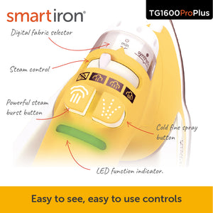 Oliso Pro Smart Iron TG1600 Pro Plus - Yellow (UK Plug)