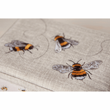 HobbyGift Medium Sewing Box (Embroidered) - Bee Design