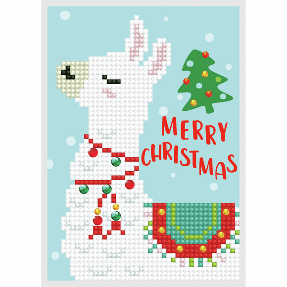 Diamond Dotz - Diamond Painting Kit - Greeting Card Kit - Christmas Llama
