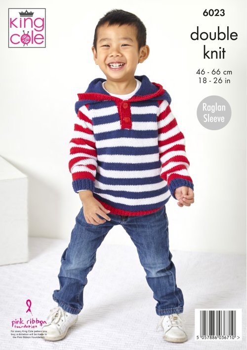 King Cole Pattern Baby Set Knitted in Cottonsoft DK 6023