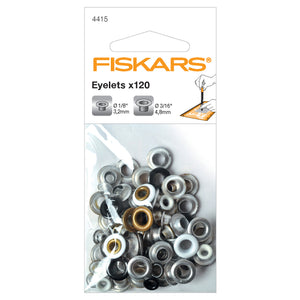 Fiskars Eyelets: Round: 3.2mm, 4.8mm: 120 pieces