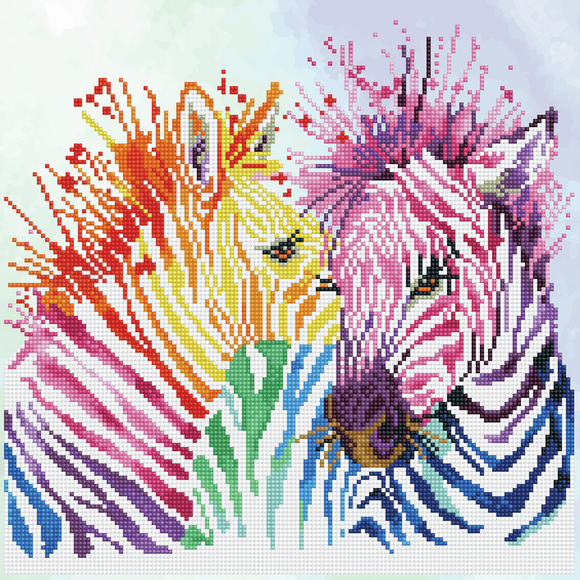 Diamond Dotz Rainbow Zebras Dotting Painting Crafts Kits