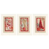 Vervaco Counted Cross Stitch Kits: Christmas Greeting Cards 