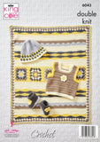 King Cole Pattern Traditional Baby Set: Crocheted in King Cole Cherished DK 6043
